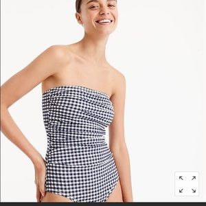 J. Crew Gingham Bathing Suit NWT plus sizes!!